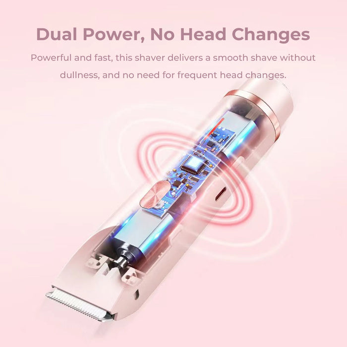 2 in 1 Painless Bikini & Facial Hair Trimmer