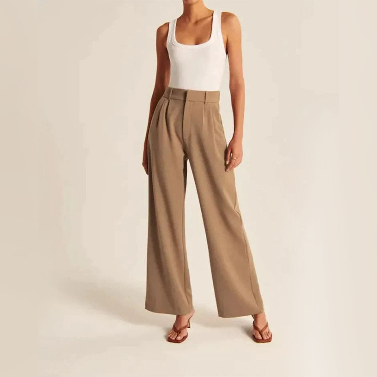 Golysa® Wide Leg Tailored Pants